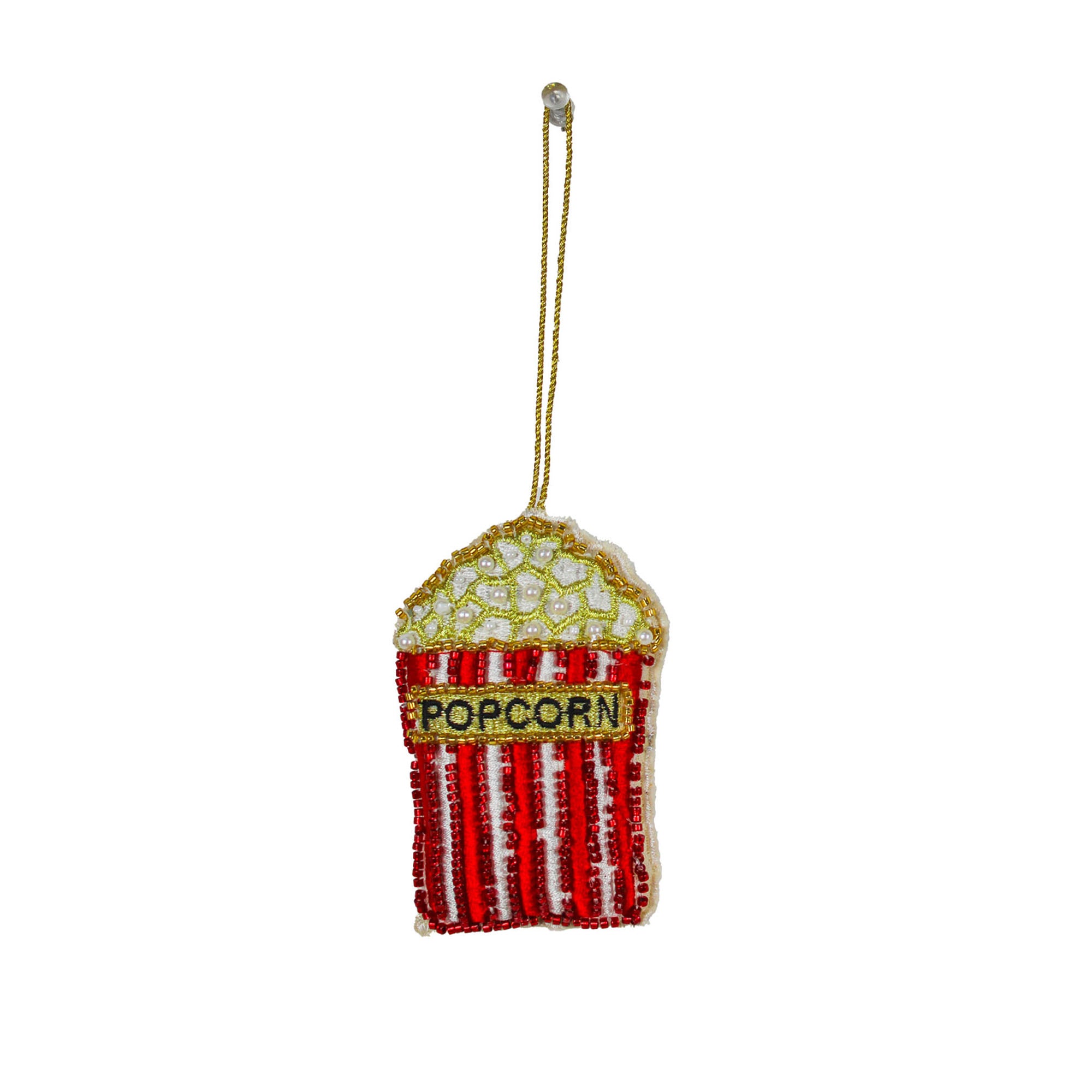 Set of 2 Embroidered Christmas Tree Hanging Ornament